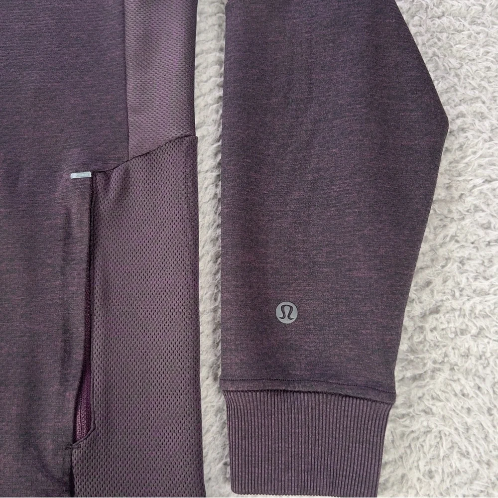 Lululemon Textured Tech Hoodie Mens XS Purple Pullover Active Lightweight Preppy - Picture 6 of 8